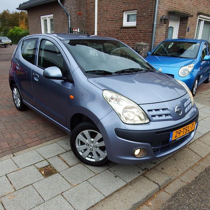 Nissan Pixo 1.0 50KW 5D 2012 Blauw Airco Gr beurt en APK !!!, Auto's, Nissan, Bedrijf, Pixo, ABS, Airbags, Airconditioning, Centrale vergrendeling