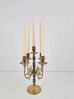 Vintage messing kandelaar 5 kaarsen antiek koper, Ophalen of Verzenden, N, N, Gebruikt