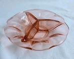 Vintage Art Deco oud roze persglas bonbonschaal, Antiek en Kunst, Antiek | Glas en Kristal, Ophalen of Verzenden