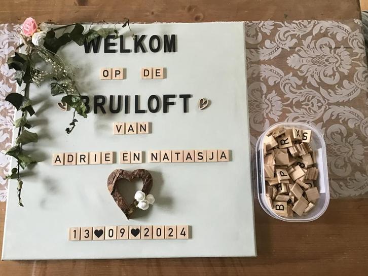 Bruiloft decoratie in 1 koop, Hobby en Vrije tijd, Feestartikelen, Zo goed als nieuw, Versiering, Geboorte of Huwelijk, Ophalen