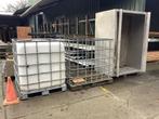 Ibc, ibc kooi, rvs lekbak, Ophalen, Gebruikt, 100 cm of meer, .
