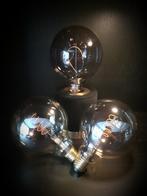 3 peertjes (grote bollen), Huis en Inrichting, Lampen | Hanglampen, Ophalen, Zo goed als nieuw, Glas, Minder dan 50 cm