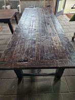 Mooie Oude boerentafel 270 cm lang mooi karaktervol blad, Huis en Inrichting, Tafels | Eettafels, Gebruikt, Ophalen