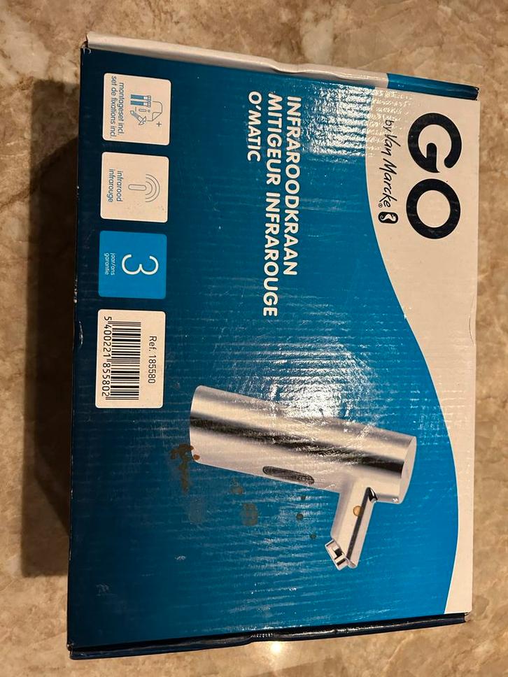 Sensor fontein Kraan - Nieuw in doos!, Doe-het-zelf en Verbouw, Sanitair, Nieuw, Kraan, Chroom, Ophalen