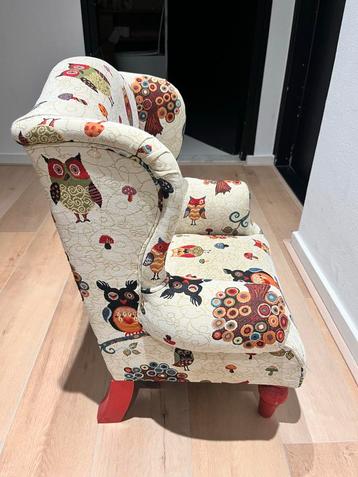 Kinderfauteuil met uilenprint beschikbaar voor biedingen