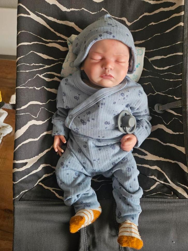 Reborn Pop Hattie C. Peek, Verzamelen, Poppen, Zo goed als nieuw, Pop, Ophalen of Verzenden