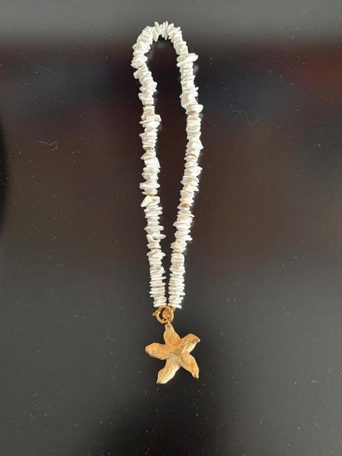 Shoeby ketting met hanger wit / goud, Sieraden, Tassen en Uiterlijk, Kettingen, Nieuw, Overige materialen, Wit, Met hanger, Verzenden