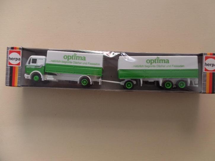 Mercedes vrachtwagen / aanhanger  Optima Herpa, Hobby en Vrije tijd, Modelauto's | 1:87, Nieuw, Bus of Vrachtwagen, Herpa, Verzenden