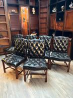 Chesterfield eetkamerstoelen 6 stuks, Ophalen, Chesterfield, Zo goed als nieuw, Vijf, Zes of meer stoelen