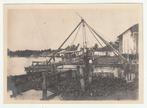 Foto takel aan rivier Nederlands-Indië werkzaamheden, Gebruikt, Verzenden, Foto, Buitenland