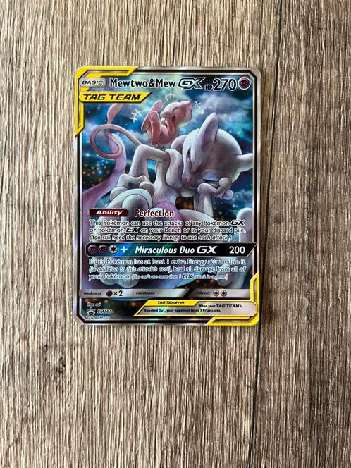 Mewtwo & Mew GX Tag Team - SM191 - Black star promo, Hobby en Vrije tijd, Verzamelkaartspellen | Pokémon, Nieuw, Losse kaart, Foil
