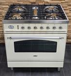 🔥Luxe Fornuis Boretti 80 cm crème + rvs 5 pits 1 oven, 60 cm of meer, 5 kookzones of meer, Vrijstaand, 90 tot 95 cm