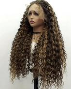 Prachtige lace-wig.bruin met highlights., Sieraden, Tassen en Uiterlijk, Ophalen of Verzenden, Nieuw, Pruik of Haarverlenging