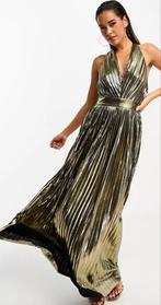 TFNC goud brons geplooide maxi halter jurk ASOS Nieuw mt 40, Maat 38/40 (M), Galajurk, Overige kleuren, Nieuw