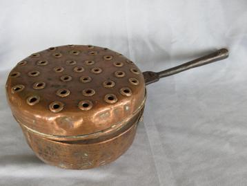 Antieke beddenpan van koper zonder steel – ca. 1800 beschikbaar voor biedingen