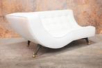 Refurbished witte leren Montis Quintus design chaise longue, Eenpersoons, Montis, 150 tot 200 cm, Montis