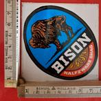 Vintage sticker strip Bison halfzware shag roken tabak, Ophalen of Verzenden, Zo goed als nieuw