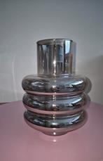 Zilverkleurige glazen vaas, Huis en Inrichting, Woonaccessoires | Vazen, Ophalen, Overige kleuren, Minder dan 50 cm, Glas