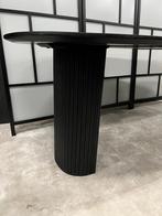 Eettafel Japandi Mangohout Zwart 220x100x78, Huis en Inrichting, Tafels | Eettafels, Overige materialen, 200 cm of meer, Vijf personen of meer