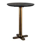 Richmond Interiors Bartafel Revelin Zwart, Ø 81 cm, Huis en Inrichting, Tafels | Statafels, Ophalen, Zo goed als nieuw