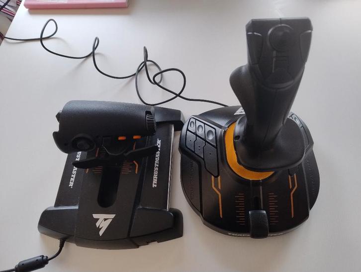 ThrustMaster T.16000M Flight Joystick Set, Computers en Software, Joysticks, Zo goed als nieuw, Ophalen of Verzenden