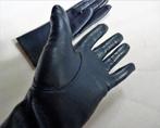 Blauwe kunstleren handschoenen size 7, Verzenden, Gedragen, Maat 36 (S), Handschoenen