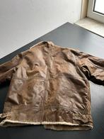 Leren jas met nep bont, Ophalen of Verzenden, Zo goed als nieuw, Maat 52/54 (L), Bruin