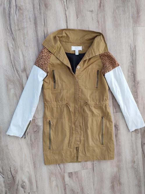 Gave wit bruine Issue 1.3 jas, S. Panterprint jas, parka wit, Kleding | Dames, Jassen | Zomer, Zo goed als nieuw, Maat 36 (S)