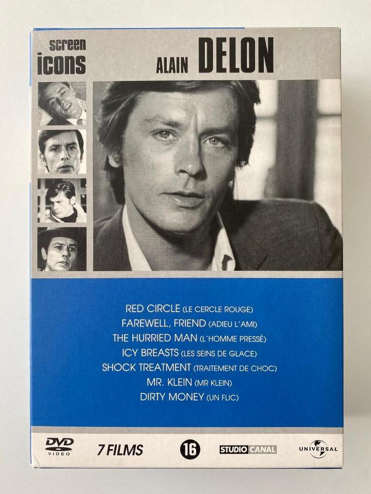 Alain Delon DVD box 7 films, Cd's en Dvd's, Dvd's | Filmhuis, Zo goed als nieuw, Overige gebieden, Boxset, Vanaf 16 jaar, Verzenden