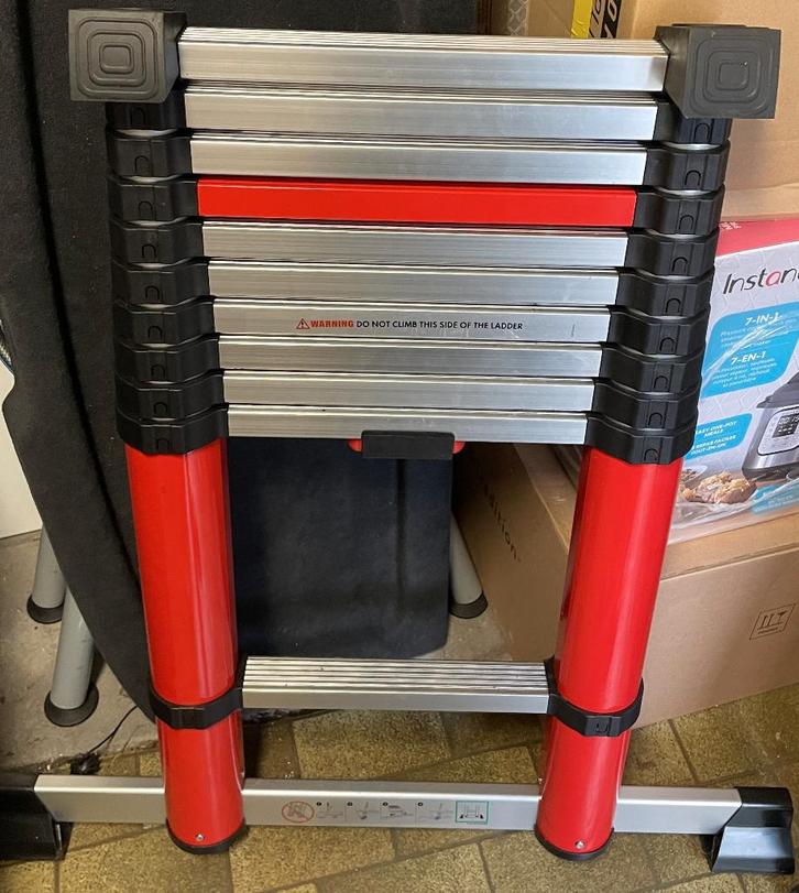 Telescoopladder, Doe-het-zelf en Verbouw, Ladders en Trappen, Zo goed als nieuw, Ladder, 2 tot 4 meter, Ophalen