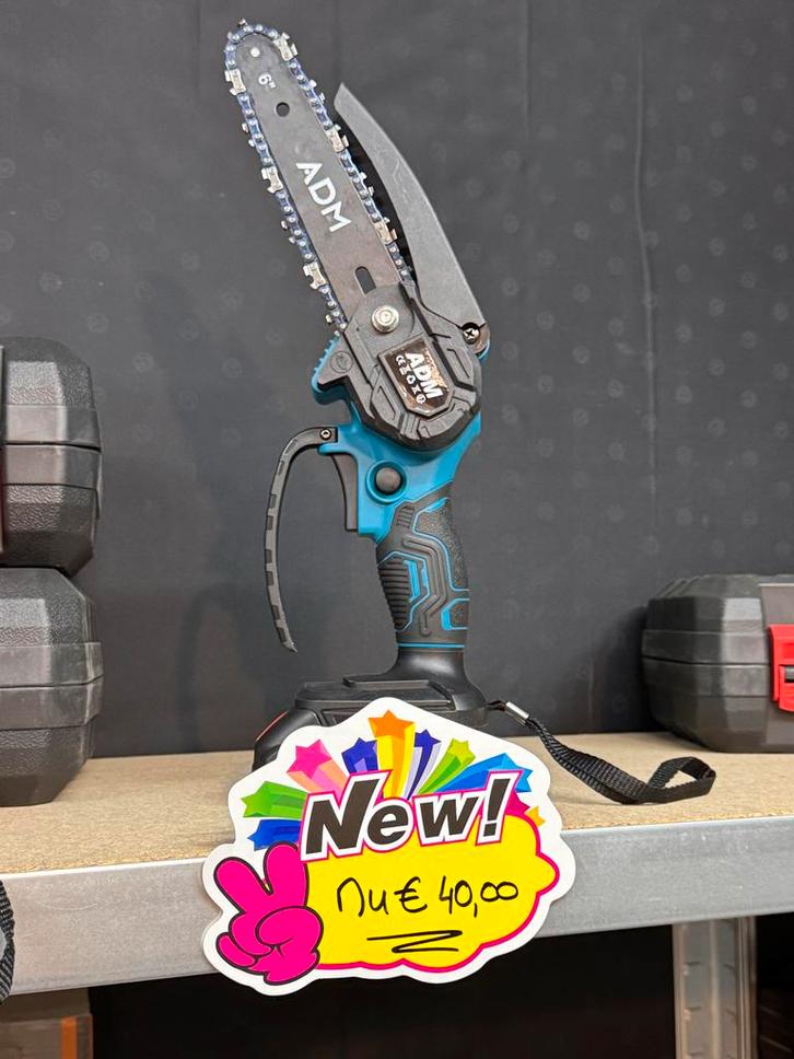 Accu Kettingzaag - Nieuw!, Doe-het-zelf en Verbouw, Gereedschap | Zaagmachines, Nieuw, Kettingzaag, Minder dan 600 watt, Minder dan 30 mm