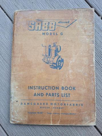 SABB Diesel Model G /Instructie-boekje beschikbaar voor biedingen