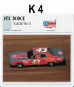 K4 autokaart dodge nascar no 43 ( 1974 ), Verzamelen, Ophalen of Verzenden, Zo goed als nieuw, Auto's