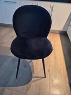 5 eetkamer stoelen zwart velvet, Ophalen, Zo goed als nieuw, Zwart, Vijf, Zes of meer stoelen