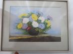 SCHILDERIJ met BLOEMEN, Minder dan 50 cm, Ophalen of Verzenden, Zo goed als nieuw, Schilderij