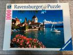 Ravensburger puzzel aan het meer thun, bern - legpuzzel, Ophalen of Verzenden, 500 t/m 1500 stukjes, Zo goed als nieuw