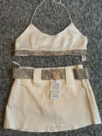 Zara broek rokje s met glitter riem met bijpassend top, ., Cocktailjurk, Ophalen of Verzenden, Zo goed als nieuw