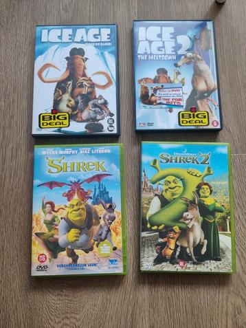 DVD Pakket: Ice Age & Shrek - 4 Films! beschikbaar voor biedingen