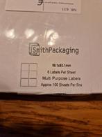 SmithPackaging Etiketten - 6 per vel, Ophalen of Verzenden, SmithPackaging, Unknown, Unknown