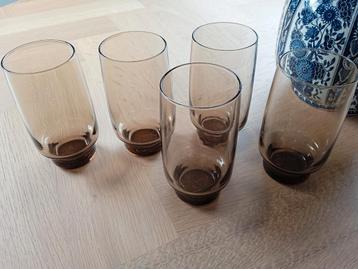 Vintage rookglas longdrink limonade glazen LUMINARC? Bp 5x beschikbaar voor biedingen