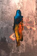 Groot kunstwerk/schilderij op aluminium, vrouw 120x180, Antiek en Kunst, Ophalen