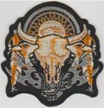 Buffalo Skull Feather Indian stoffen opstrijk patch embleem, Verzenden, Nieuw