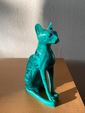 Turquoise Kat Beeldje beschikbaar voor biedingen