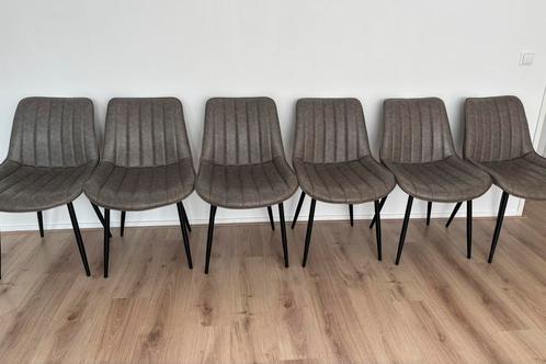 6 eetkamerstoelen, kleur taupe, ZGAN, perfecte staat, Huis en Inrichting, Stoelen, Zo goed als nieuw, Vijf, Zes of meer stoelen
