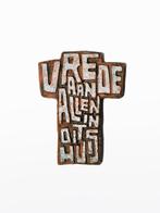 Kruisje aardewerk, Vrede, vintage, Verzenden