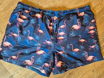 Leuke zwembroek/ short met flamingo maat Large beschikbaar voor biedingen