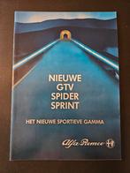 Brochure Alfa Romeo GTV / Spider / Sprint, Ophalen of Verzenden, Zo goed als nieuw, Alfa Romeo
