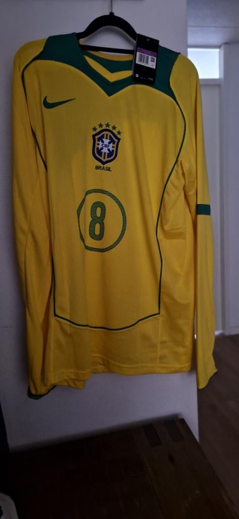 Zeldzaam Brazilië shirt 2004-2006 Kaká #8 Lange Mouwen, Sport en Fitness, Voetbal, Ophalen of Verzenden, Nieuw