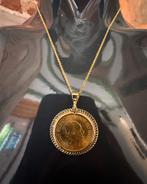 22k Gouden Tientje munt met 14k gouden ketting-hanger -nieuw, Postzegels en Munten, Munten | Nederland, Koningin Wilhelmina, Losse munt