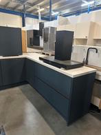 Complete showroom keuken met apparatuur – Keuken Sara, Blauw, Hoekkeuken, Nieuw, Ophalen of Verzenden